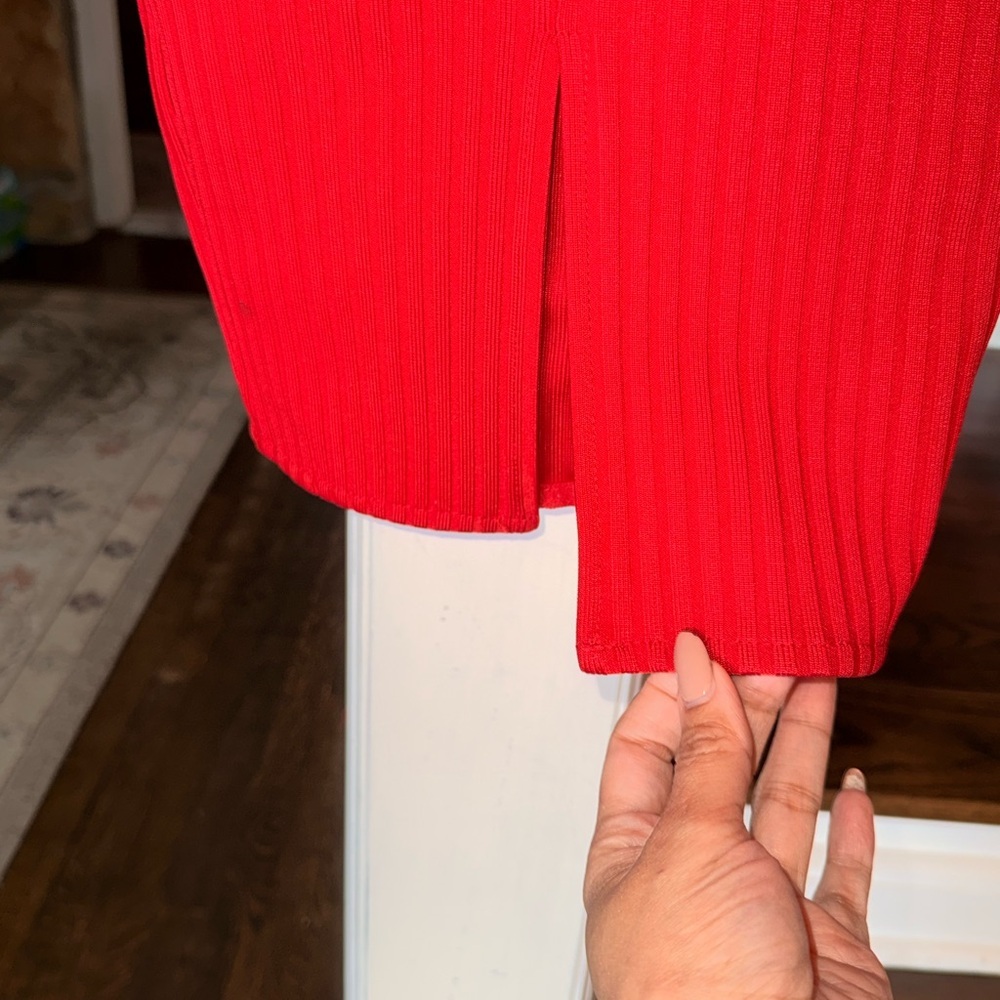 Fashion Nova - No Cuts Given Bandage Midi Dress - Red - Picture 11 of 13